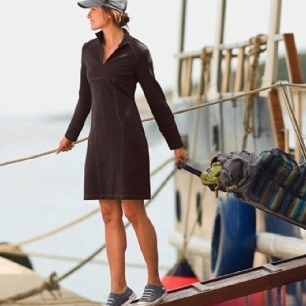Athleta Chocolate Brown Cassidy Ponte Dress